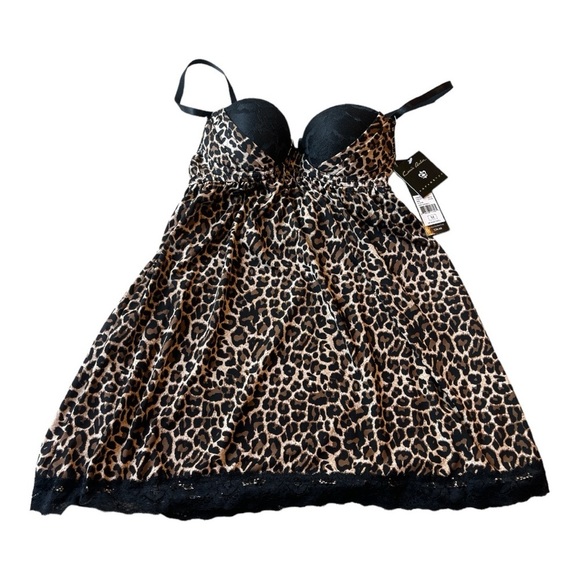 Carrie Amber Intimates Cheetah Print Babydoll size M (juniors) - Picture 4 of 13